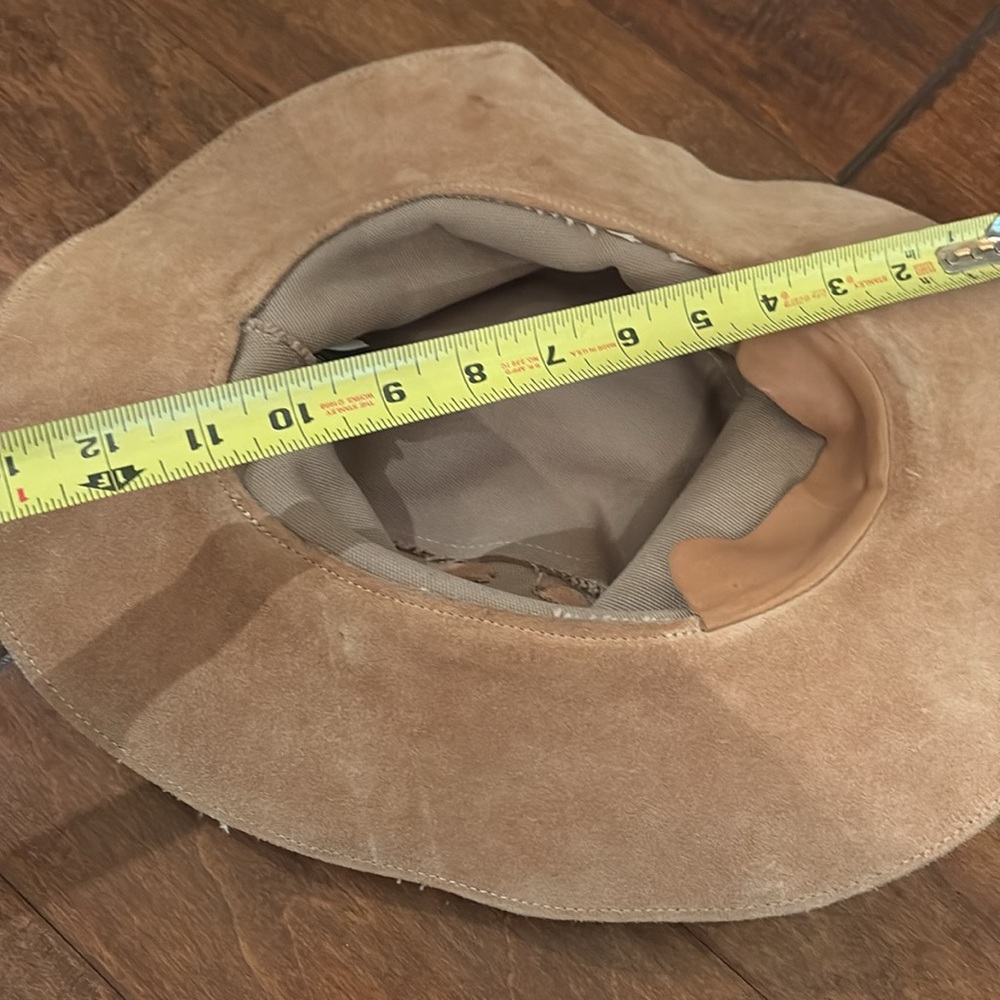 Vintage Banana Republic Suede KLONDIKE 49er Hat Floppy prospectors Western Tan - Picture 6 of 10
